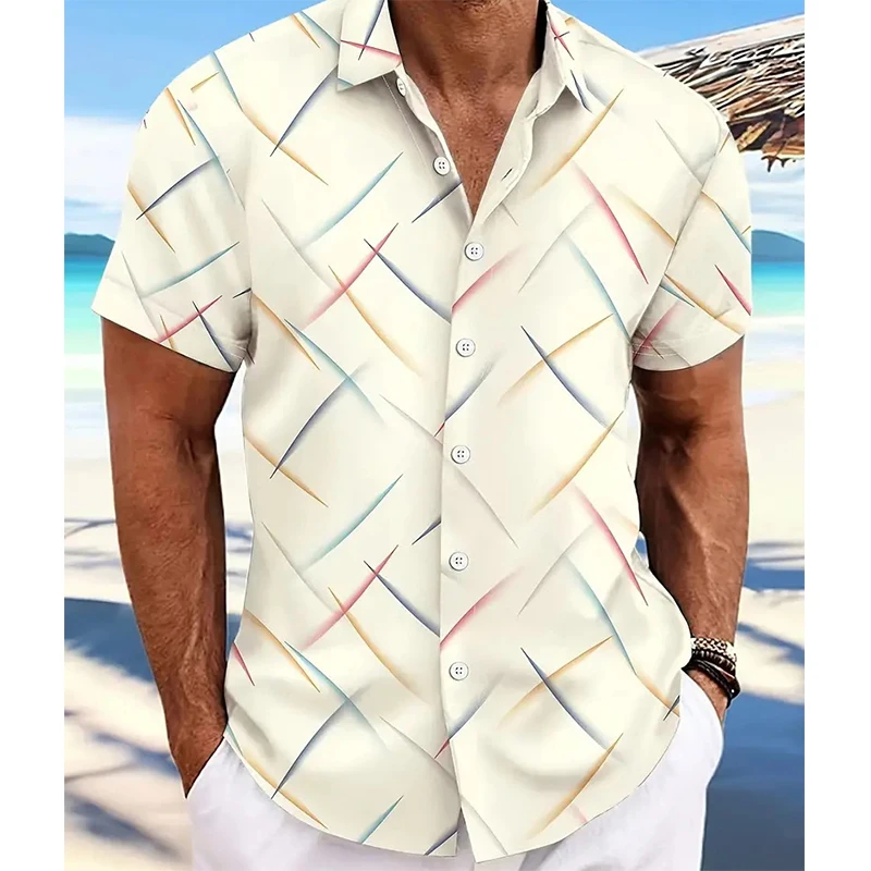 

Striped Feather 3D Printed Hawaiian Shirts Men Women Casual Fashion Streetwear Short Sleeve Beach Shirt Tops Blouse Man Clothing