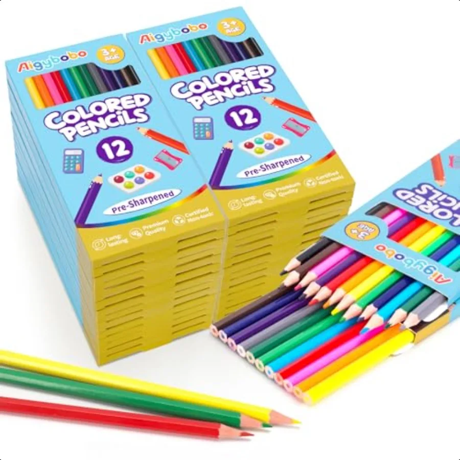 

Aigybobo 360 Count Colored Pencils Bulk 30 Pack Colored Pencils for 12 Colors Presharpened Color Pencils Bulk Coloring Pencils