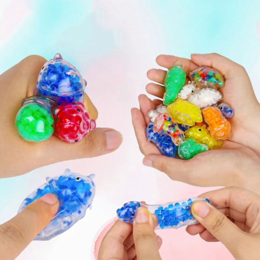 Dinosaur bead ball pinch pinch music cross-border vent decompression TPR water bead animal bubble big bead bunch la-la music - Detail 1