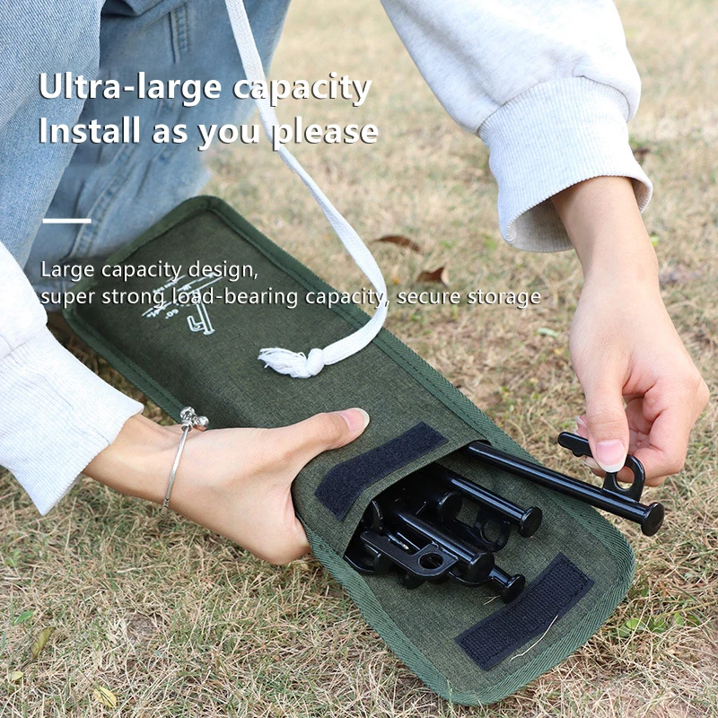 

Уличная сумка для ногтей, комплект для кемпинга, многофункциональная сумка для хранения ногтей, ткань Оксфорд, большая сумка для хранения аксессуаров