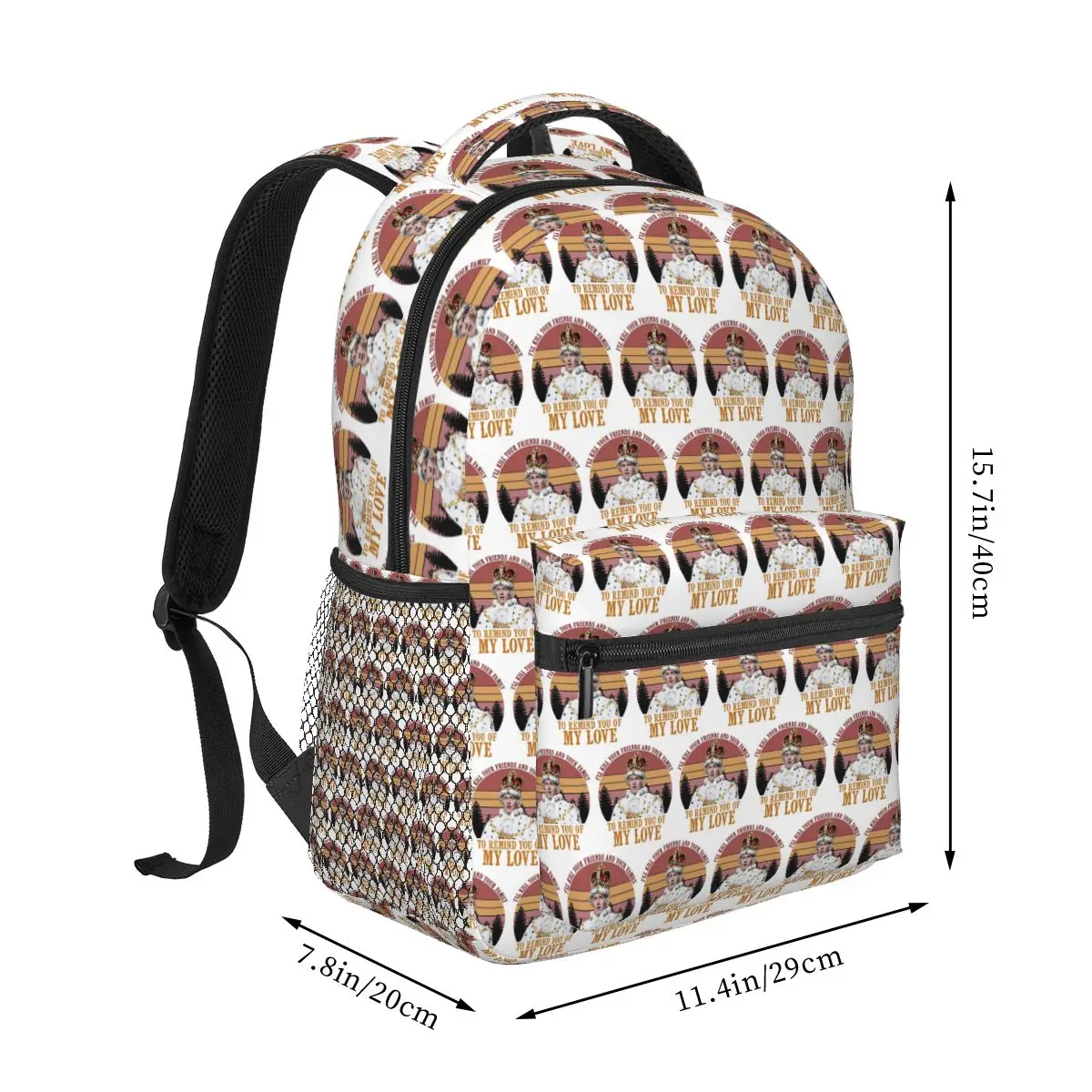 King George Hamilton I'll Kill Your Friends And Your Family Backpack School Bag Hiking Travel Daypack Bookbag Shoulder Bags