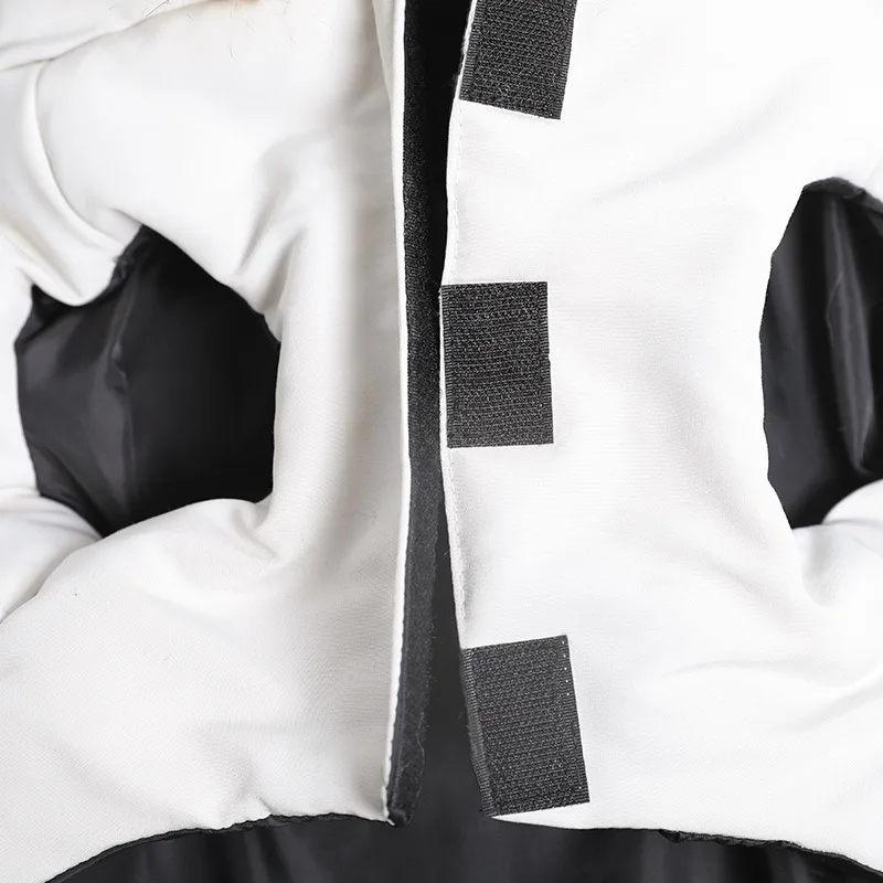 معطف كلب للكلاب الصغيرة، سترة منتفخة مقاومة للرياح مع غطاء رأس وجيب من الفرو الصناعي، معطف شتوي دافئ للكلاب #5