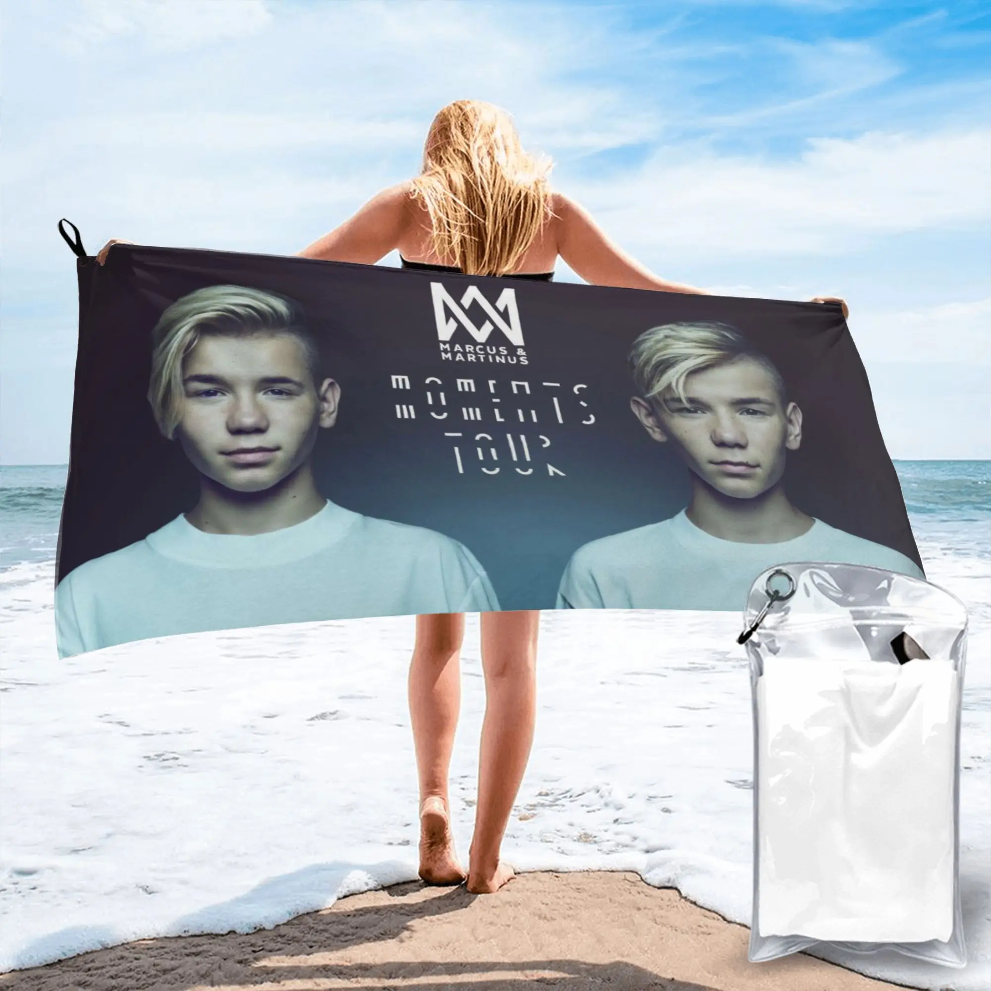 Marcus And Martinus Sweden Norway Eurovision Beach Towel Soft Microfiber Quick Dry Absorbent Quick Towels For Bath