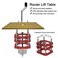 Router Table Base Aluminium Alloy 51mm Maximum Hand Cranked Lifting Height Router Table Lift Base