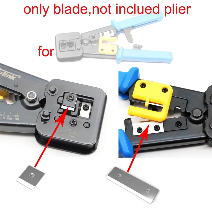 Rj45 ersatz klinge werkzeug teile für rj45 crimper crimp ing cat6 kabel ab streifer press linie klemm messer rg45 8 p8c zange zange 5 stücke