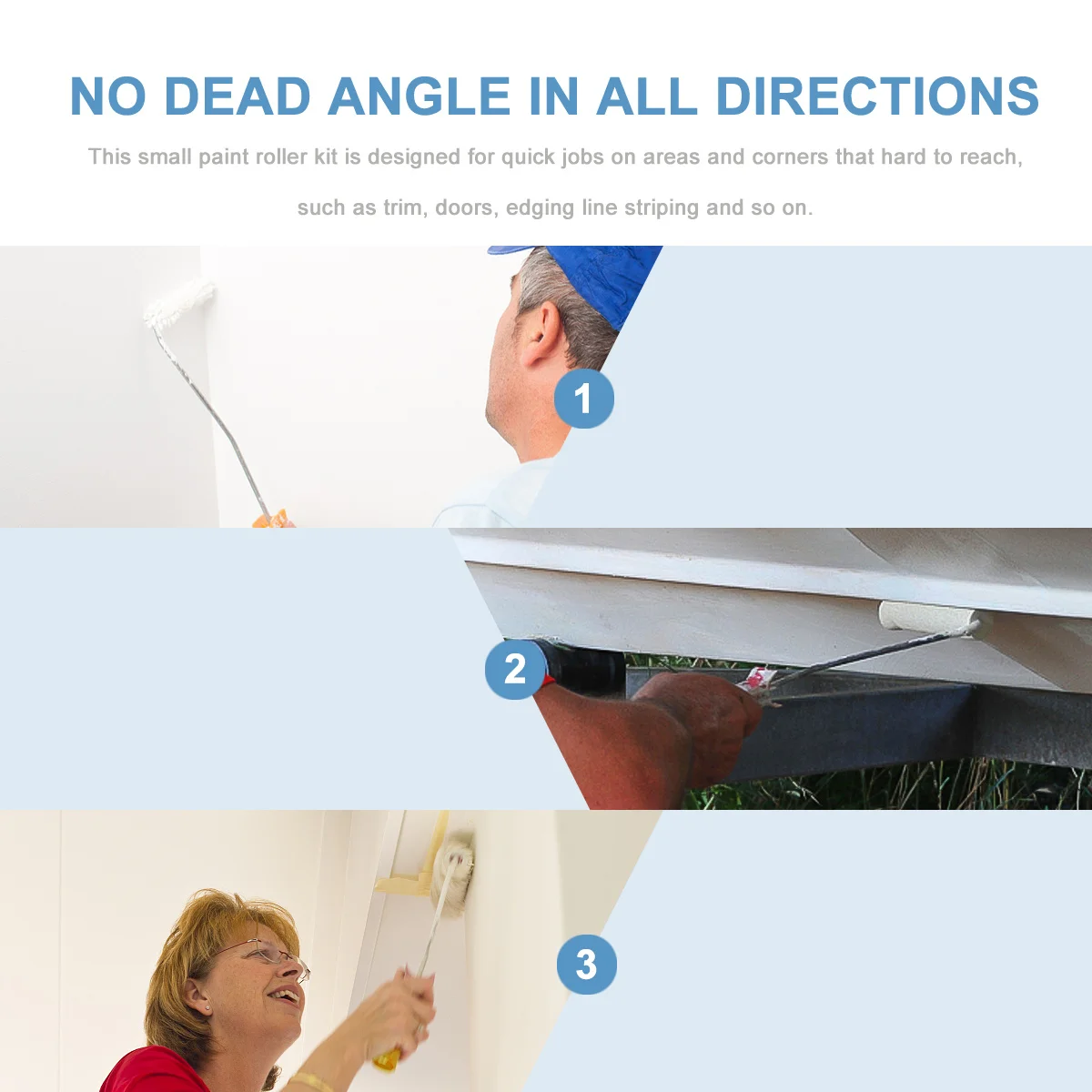 

1Set Mini Paint Roller Durable Small Paint Roller Kit for Doors Windows Trim Edging Striping Wall Painting Tools