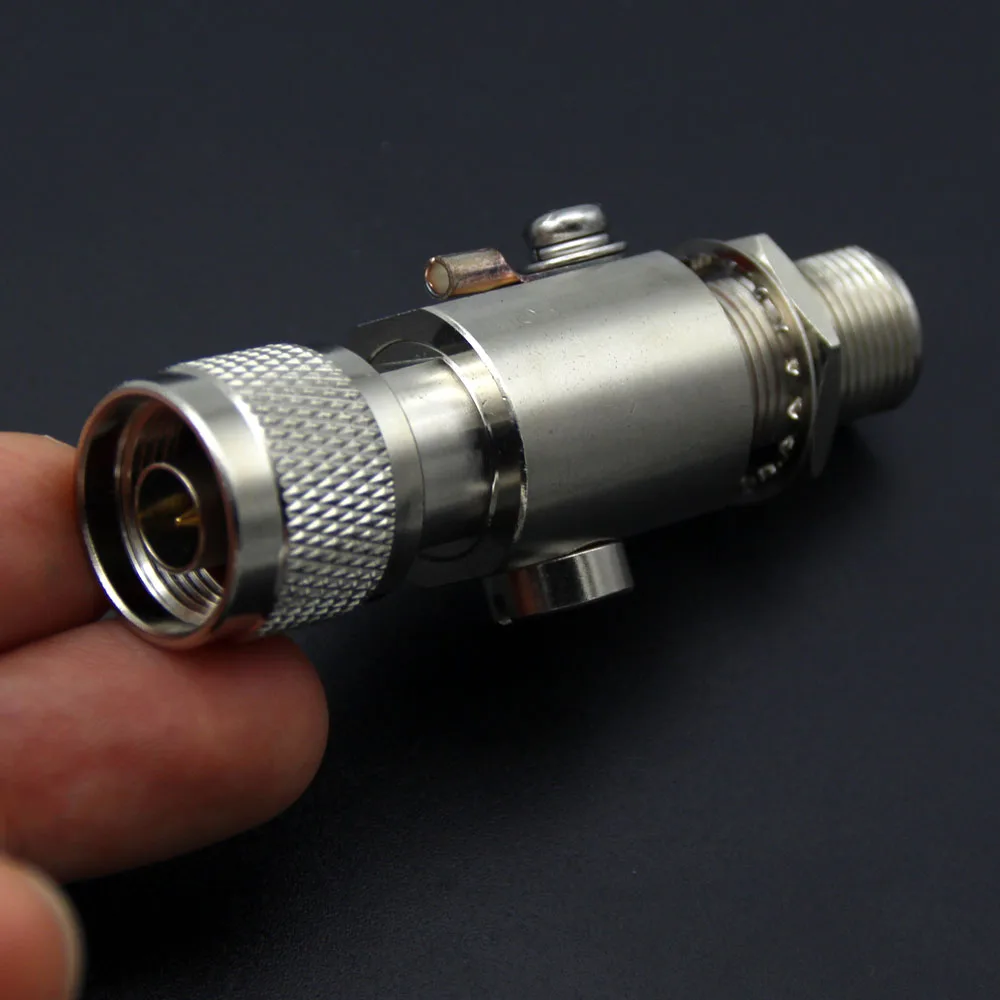 Protector contra sobretensiones de pararrayos Coaxial N tipo macho a hembra protección de descarga de Gas para HAM CB Radio WLAN WiFi 50ohm