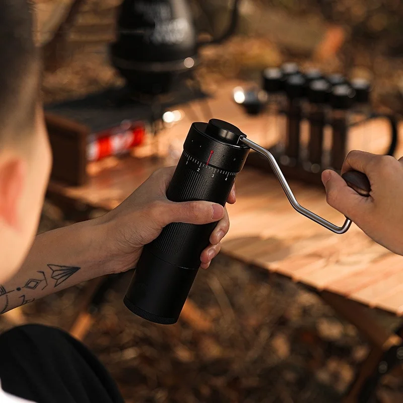 

Manual Coffee Grinder R3 Series Coffee Grinder Solid Wood Handle Hand-Ground Coffee Bean Home Outdoor Portable Barista Grinder