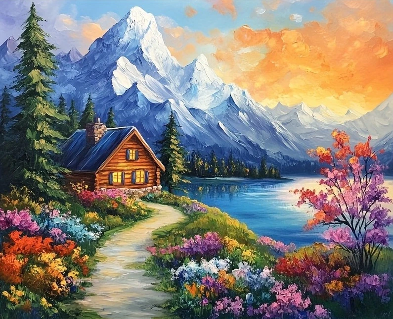 

Пазлы-головоломки «Цветочная тропа на айсберге» 500/1000/1200/2000 элементов, семейные игры для игровой комнаты, спальни, подарки, декор для дома