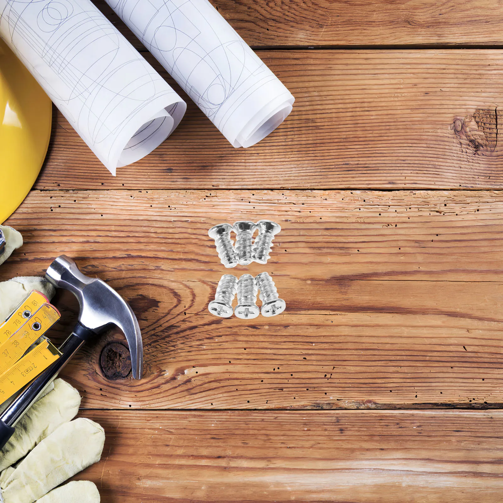 

12Pcs Corner Brace Screws Furniture Wood Shelves Cabinet Fixing Stainless Steel License Plate Fasteners Support