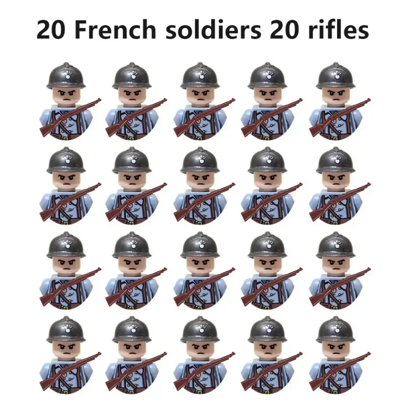 Militärsoldaten-Mini-Figuren-Bausteine in verschiedenen Stilen, DIY-Bausteine zum Zusammenbauen, Sammelspielzeug und Geschenke für Kinder – Detail 3