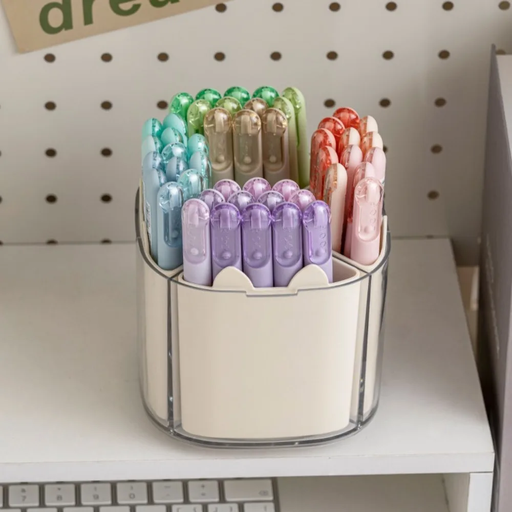 5 Grid to 9 Grid 360° Rotating Pen Holder Pencil Case Large Capacity Pen Storage Box Desktop Organizer Multifunctional