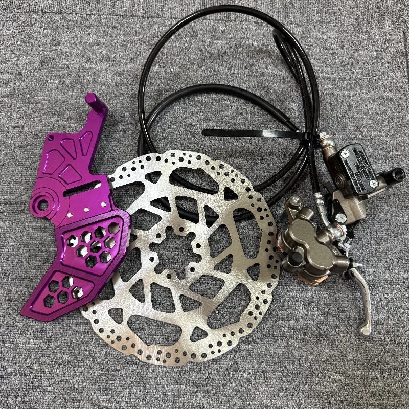 Image of 2026 Hydraulisches Scheibenbremsen-Kit 240mm Rotor Mehrfarbiger Hohlhalter Passend für Surron Light Bee Ultra Bee E-Bike Mod-Teile
