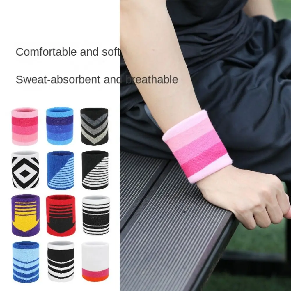 Sweatband Tennis Badminton Wrist Protector Stretch Elastic Wrist Brace Yoga Bracelet Protector Wrist Sweatband Gym Wristband