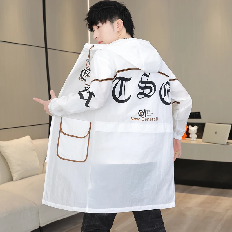 

Мужская летняя ультратонкая куртка из ледяного шелка 2023 года: дышащая, модная, городской стиль, на молнии, для рыбалки и защиты от солнца