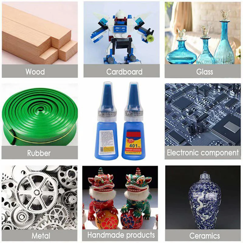 20ml Super Cola Líquida 401 Cola Forte Instantânea Bond Couro DIY Gel Adesivo