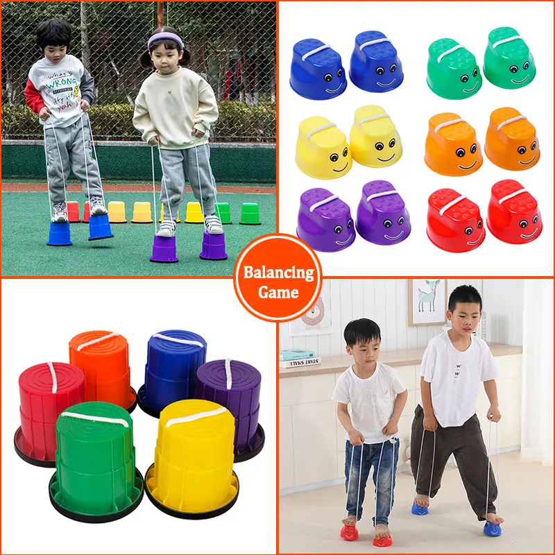 Children Sensory Integration Training Toys Rainbow Stilt Walking Balance Activity Games Parish Sports Teaching Aids For Kids