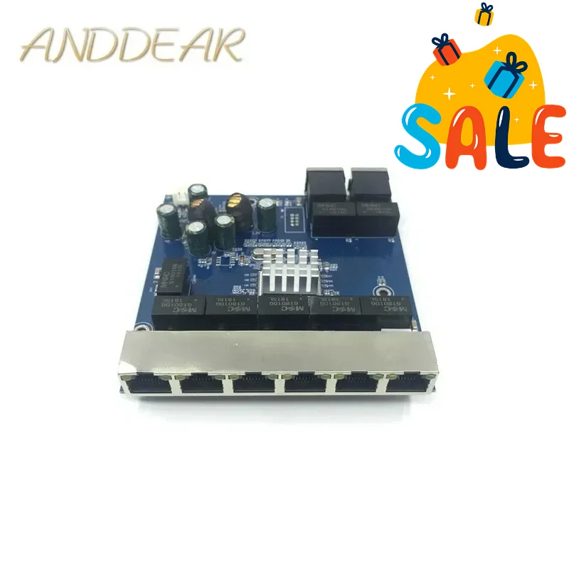Industrial Ethernet Switch Module 5 Ports Unmanaged10/100/1000mbps  PCBA board OEM Auto-sensing Ports PCBA board OEM Motherboard