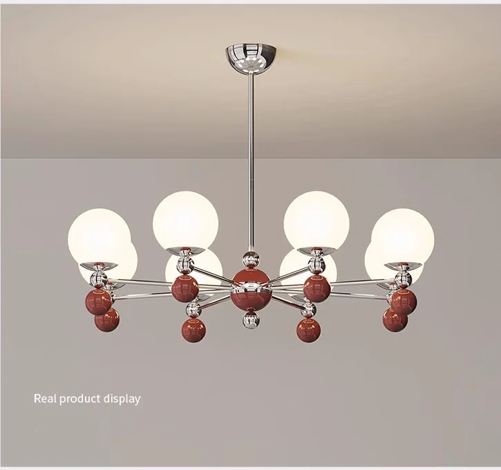 Full Spectrum LED Chandelier Health Eye Protect Chrome