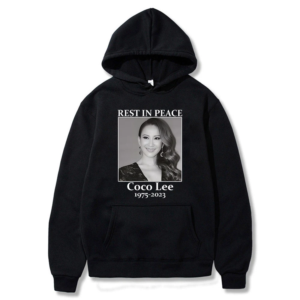 

Rip Coco Lee Hoodie Unisex Long Sleeve Streetwear Men Women Hooded Sweatshirt Pop Singer Li Wen 1975-2023 Rest in Peace Clothes