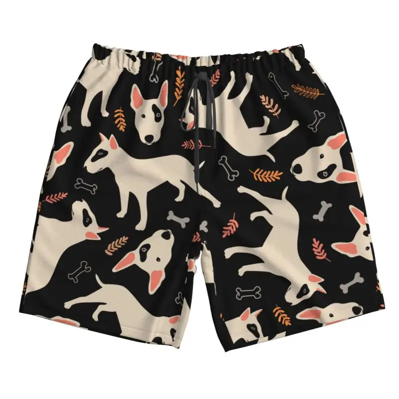 รูปแบบสุนัขการ์ตูนน่ารักกางเกงขาสั้นมุมแบนเย็น, กางเกงขาสั้นยืดถนนกลางแจ้งสปอร์ต, กางเกงขาสั้นชายหาด, กางเกงขาสั้นสตรีท