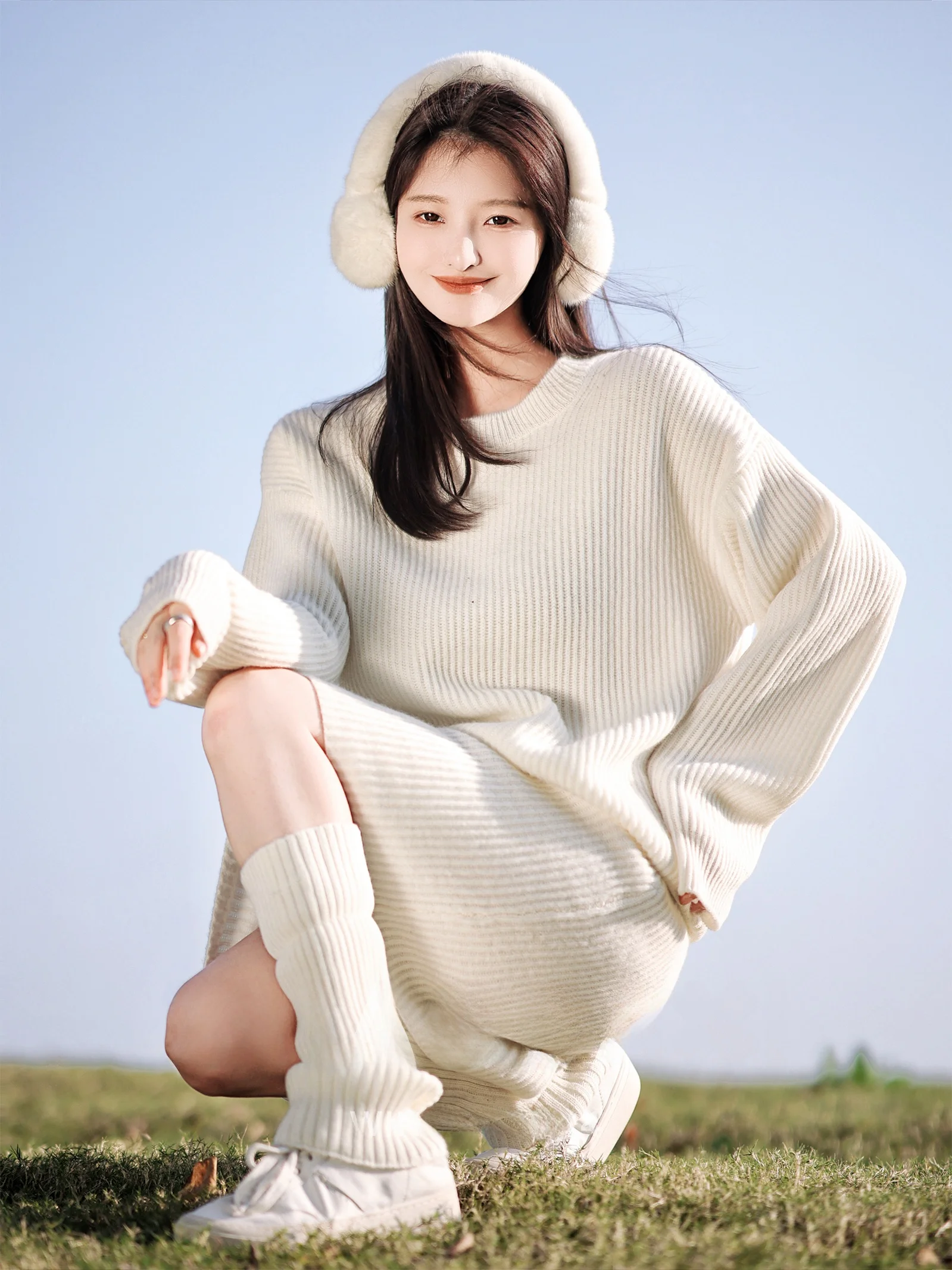 

Chill Wool Series Slimming Stripes High Weight 00 Wool Set Zhaodaxi Commute Sle Long Sve Knitted Sweater for Women