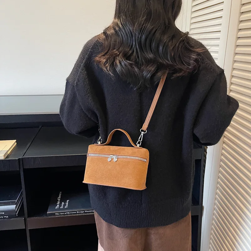 Trendige Damen-Handtasche, stilvolle Umhängetasche, Mini-Geldbörse, lässige Vintage-kleine quadratische Tasche für Ausflüge – Detail 19