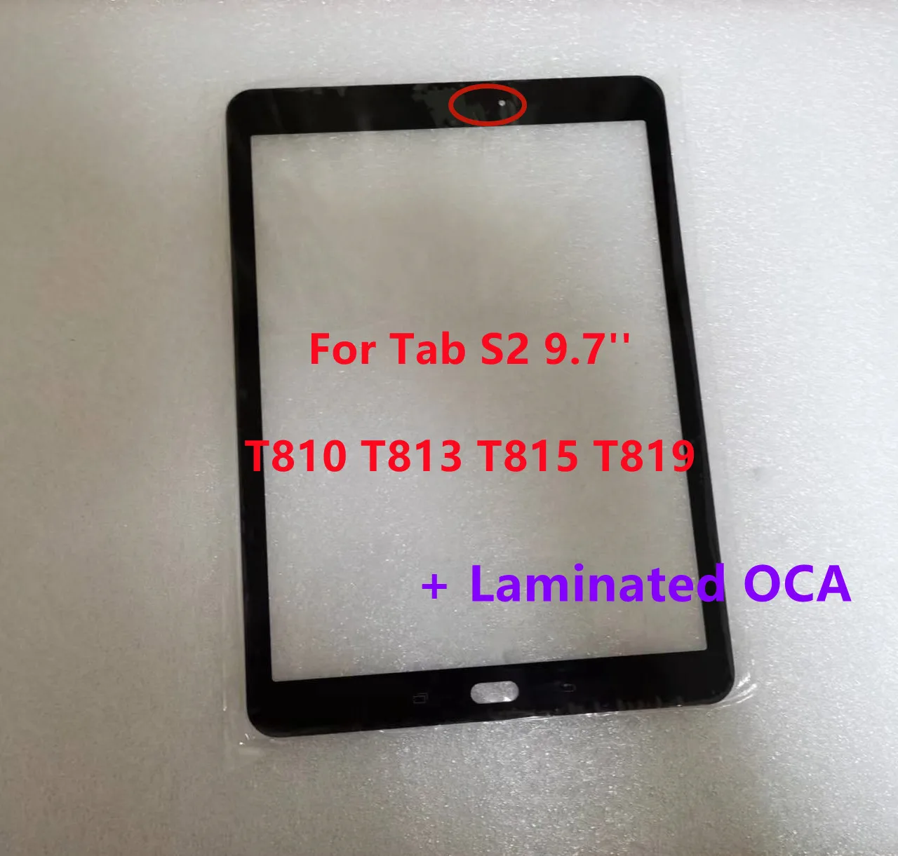 For Samsung Galaxy Tab S2 9.7 SM-T810 SM-T813 SM-T815 T817 T819 T810 T815 Touch Screen Front Glass + Laminated OCA 100% Test