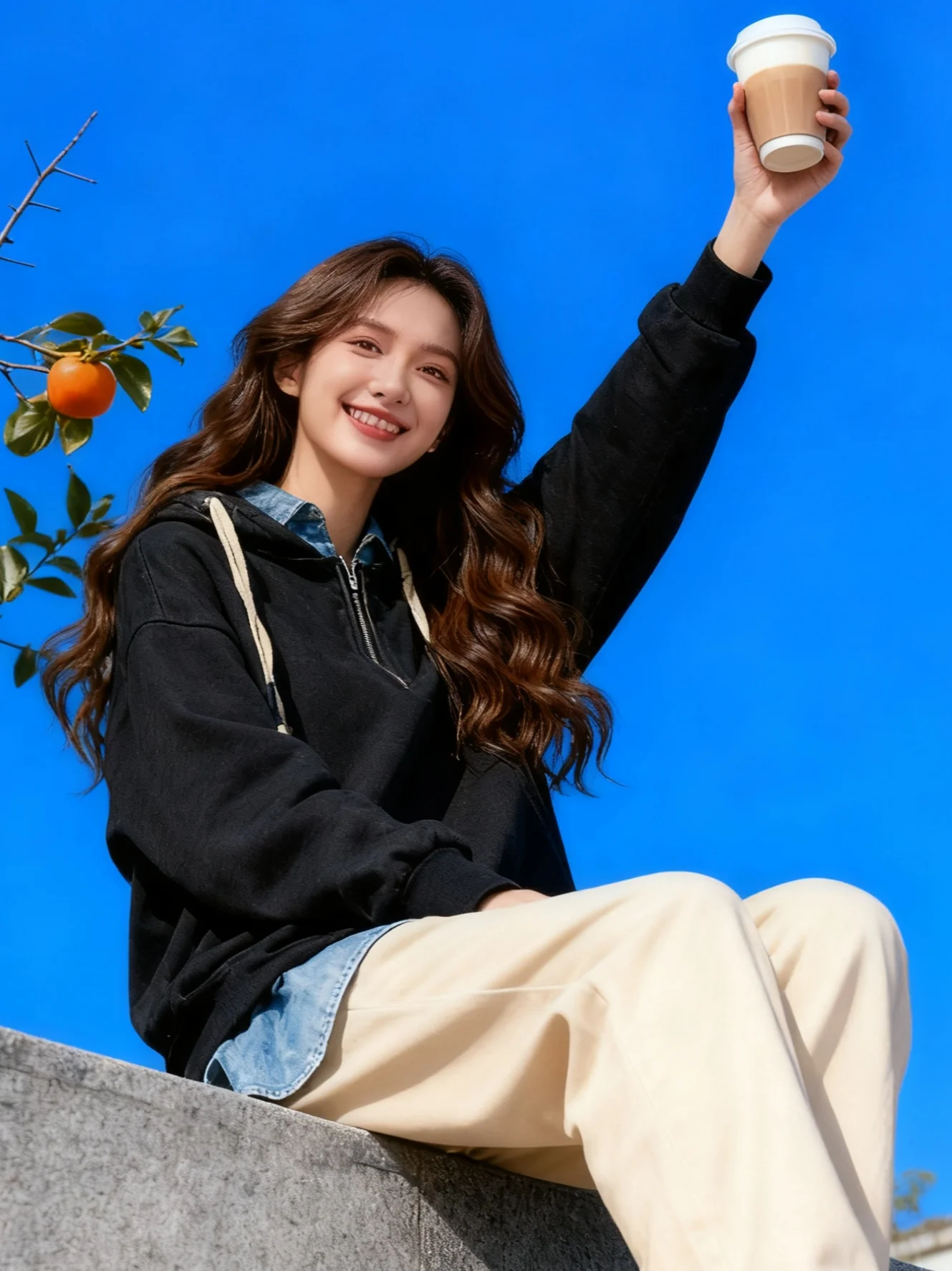 

plus Size 300 Pou Trendy Faionable Hoodie f Zipper Autumn Winter Fce Lined Retro Overhead Jaet Street Sle Women