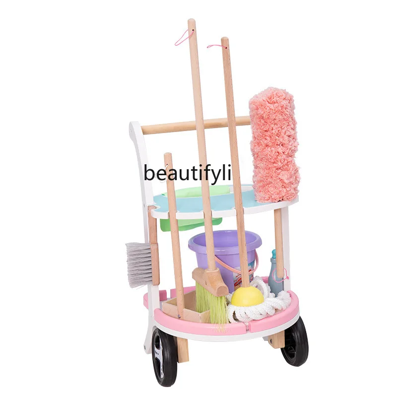 

Wooden mini broom baby baby baby toy mop household broom