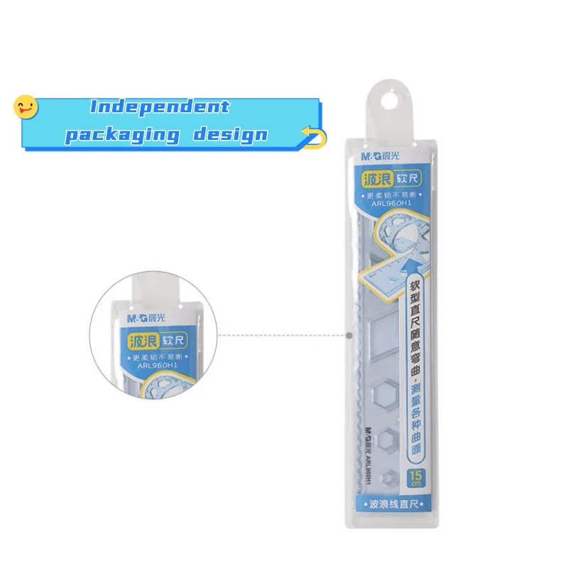 

M&G Wave soft ruler with a straight edge of 15cm or 20cm