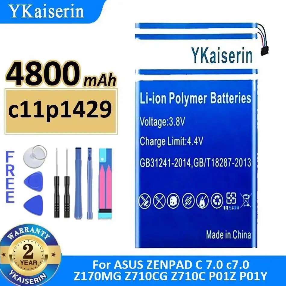 

4800mAh For Asus Zenpad C 7.0 c7.0 Z170MG Z710CG Z710C P01Z P01Y Tablet Battery c11p1429 Safe