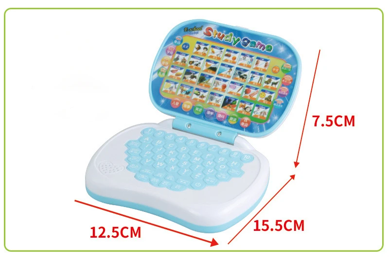 Máquina de aprendizaje multifunción, Mini máquina de lectura de puntos, máquina educativa de educación temprana de dibujos animados rosa y azul, juguetes para niños