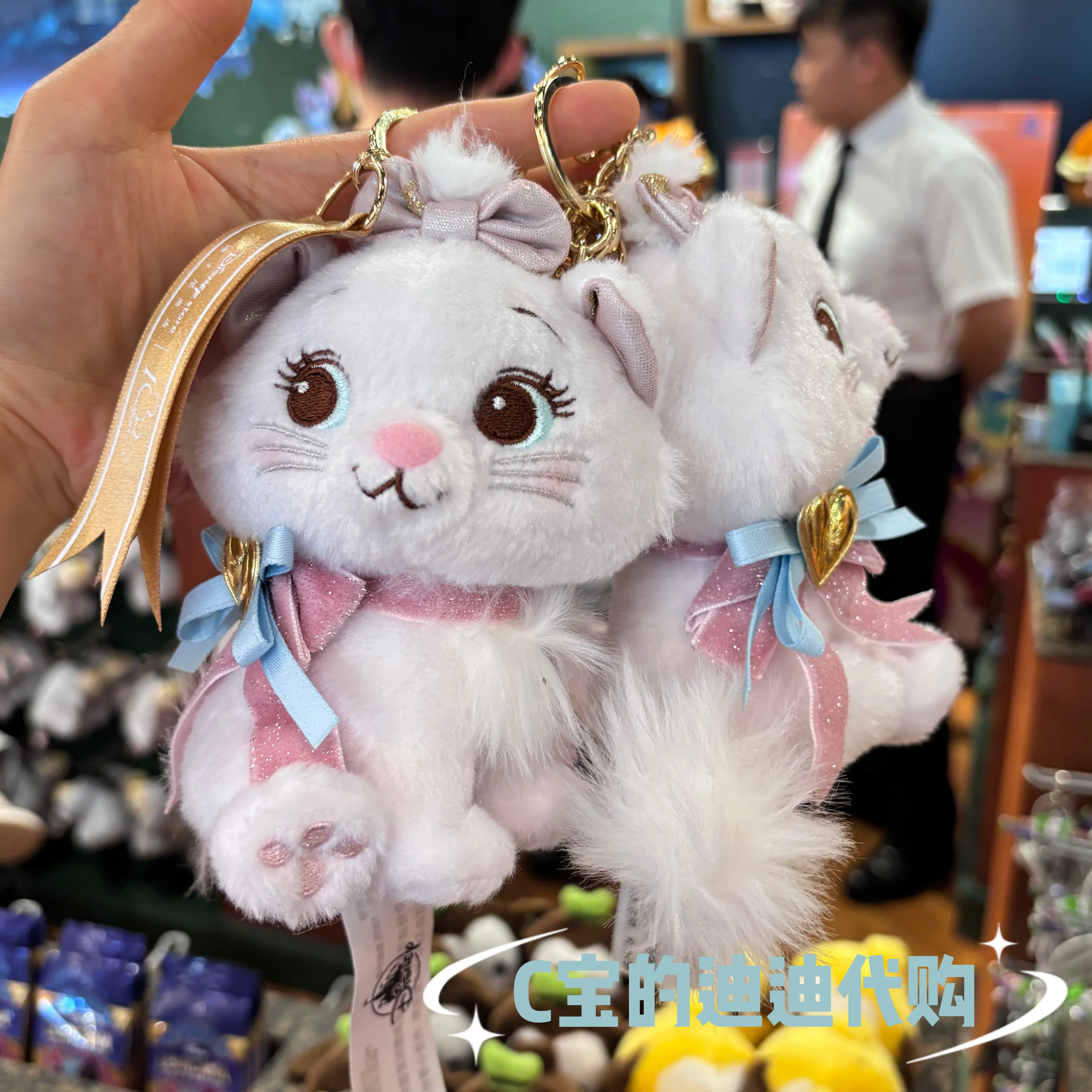 Oryginalna Disney Marie Kot Kokarda Impreza Seria Kreskówka Kawaii Pluszowa Zabawka Lalka Zawieszka Brelok Prezent Urodzinowy