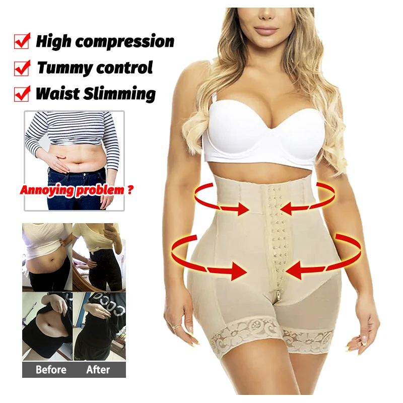 High Waist Shaper Panties Slimming Shorts Body Tightening Briefs Abdomen Control Girdles Buttocks Lifter Women Fancy Underwear