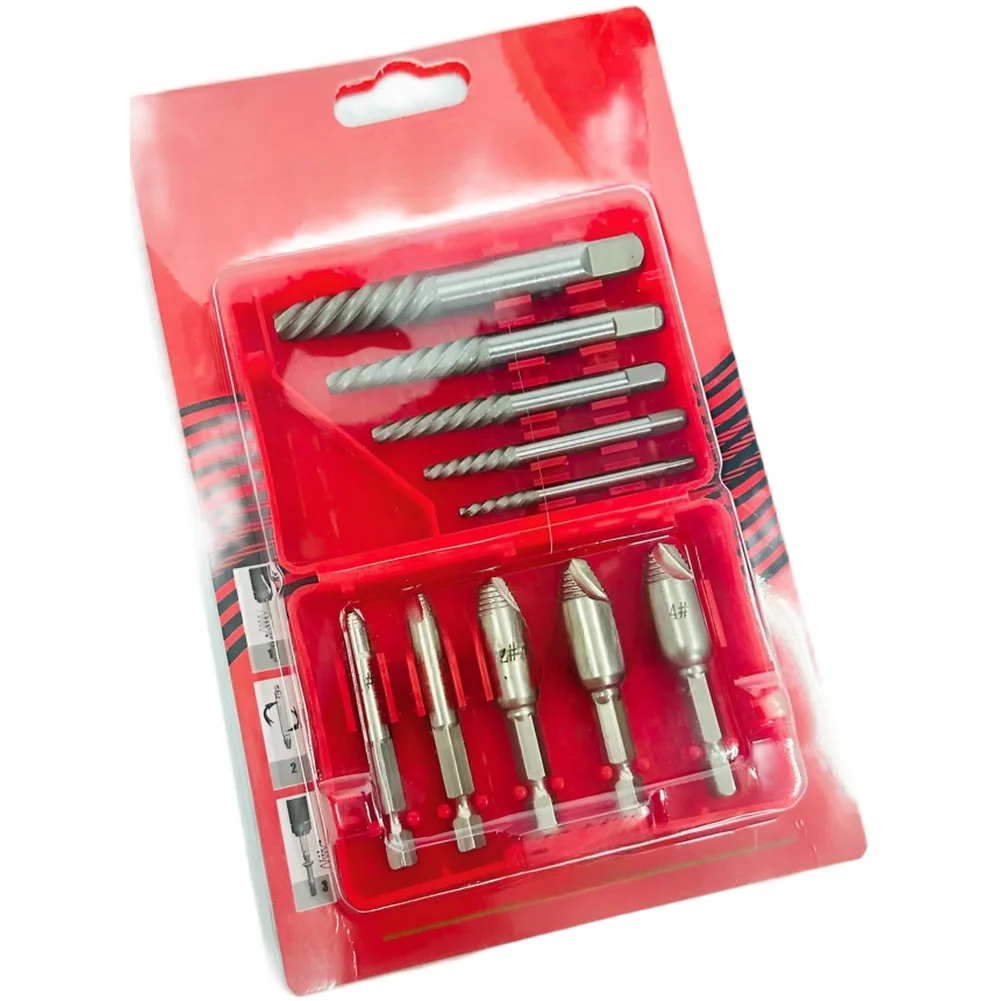 Screw Extraction Set Stripped Bolt Remover Home Improvement Bearing Steel Extractor Kit Abrasive Tool Multiple Size Options