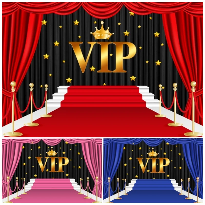

VIP Red Carpet Birthday Party Decor Backdrop Photography Baby Shower Background Photo Photographic Photocall Studio Shoots Props