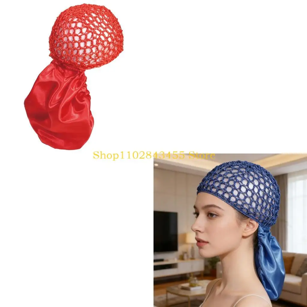49MC Silk Bonnet Pullover Hat Reversible Skull Hat Hair Wrap for Women Sleeping Bath