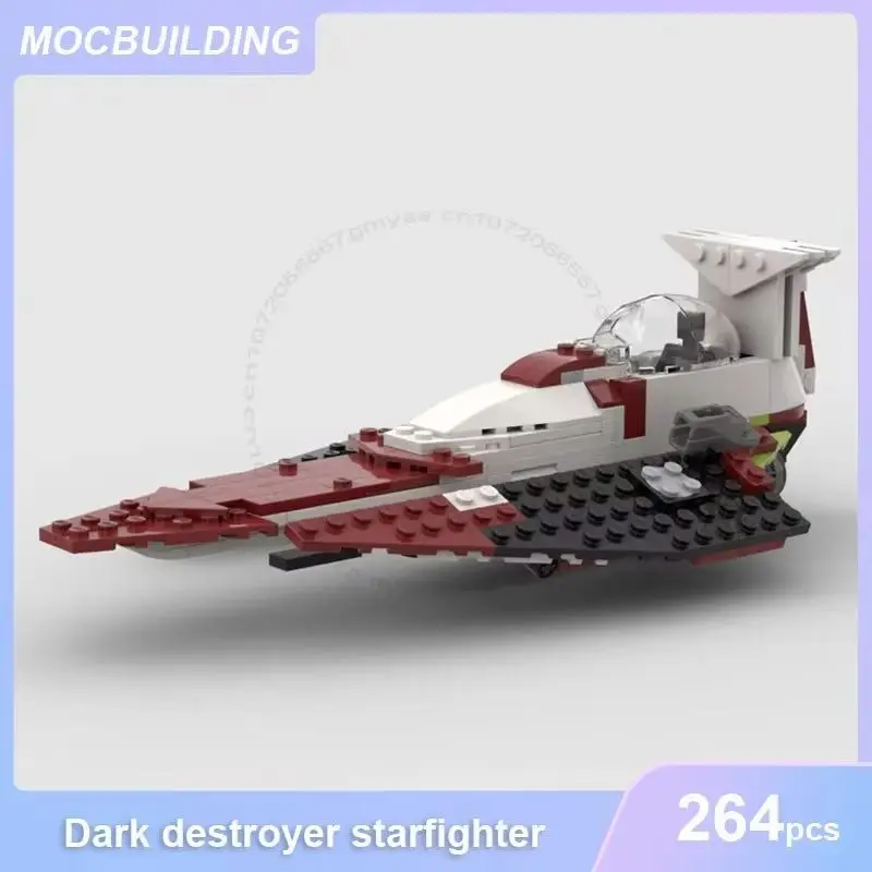 

Dark Destroyer Starfighter Model MOC Building Blocks DIY Assemble Bricks Space Creative Collection Display Toys Gifts 264PCS