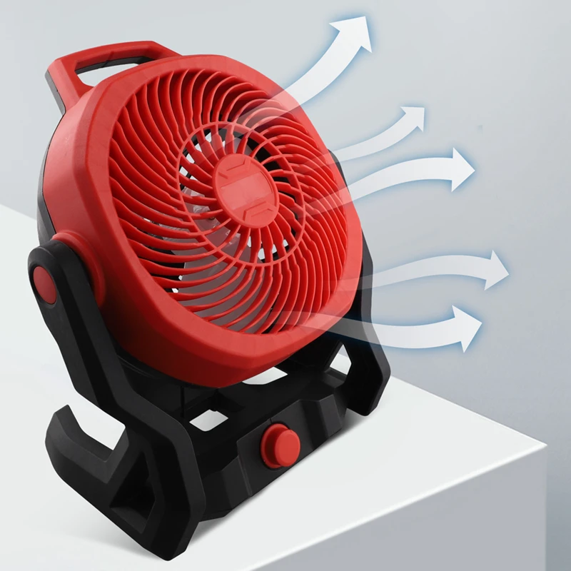 For Milwaukee M18 18V Battery Powered Fan,650 CFM Cordless Fan,Variable Speed Battery Fan,Worksite Camping Fan,US PLUG