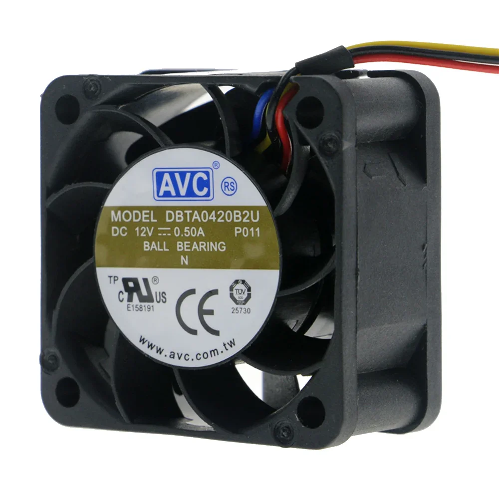 For AVC 4020 4CM 40*40*20MM 12V 0.50A DBTA0420B2U 4 -wire speed 4CM violent fan