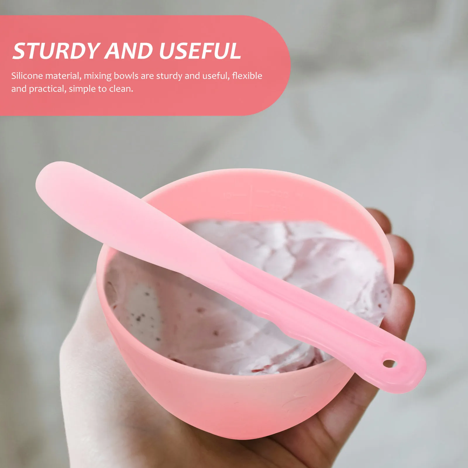 1Set Mask Mixing Bowl and Stick Set Efficient DIY Facial Mask Making Tool Portable Smooth Surface Beauty Salon Supplies