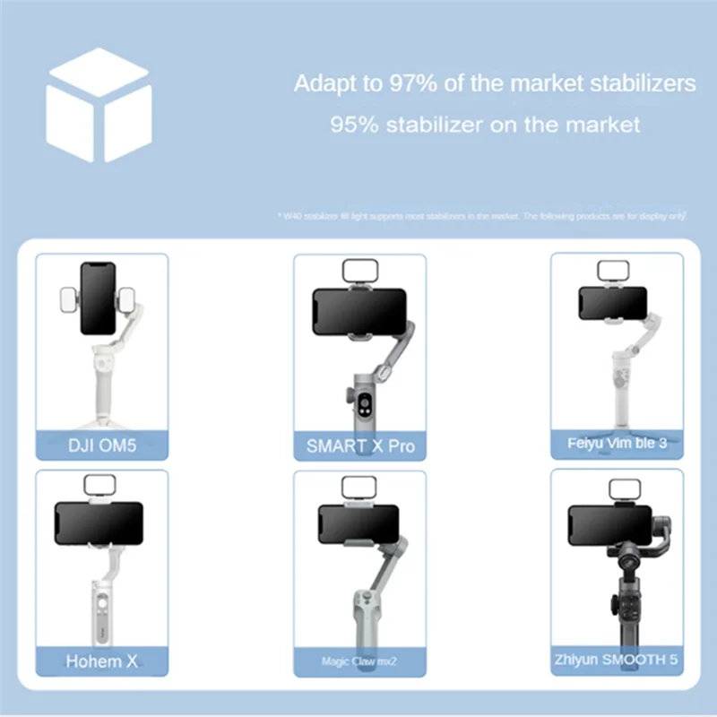 1 set ABS per stabilizzatore portatile DJI Feiyu luce di riempimento luce esterna per riprese dal vivo