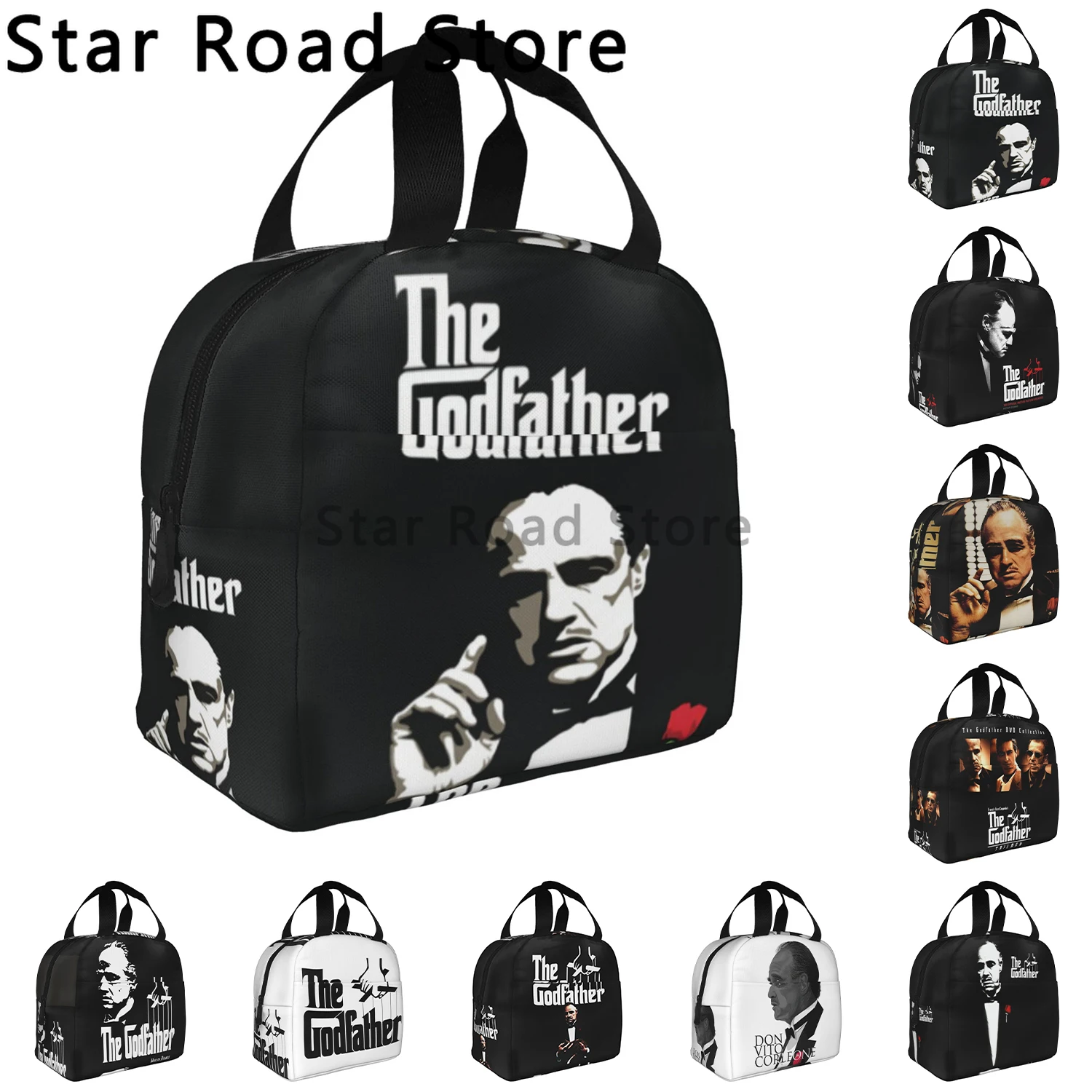 

The Godfather Insulated Lunch Bag for Women Kids Gangster Movie Reusable Cooler Thermal Lunch Box Picnic Food Container Bags