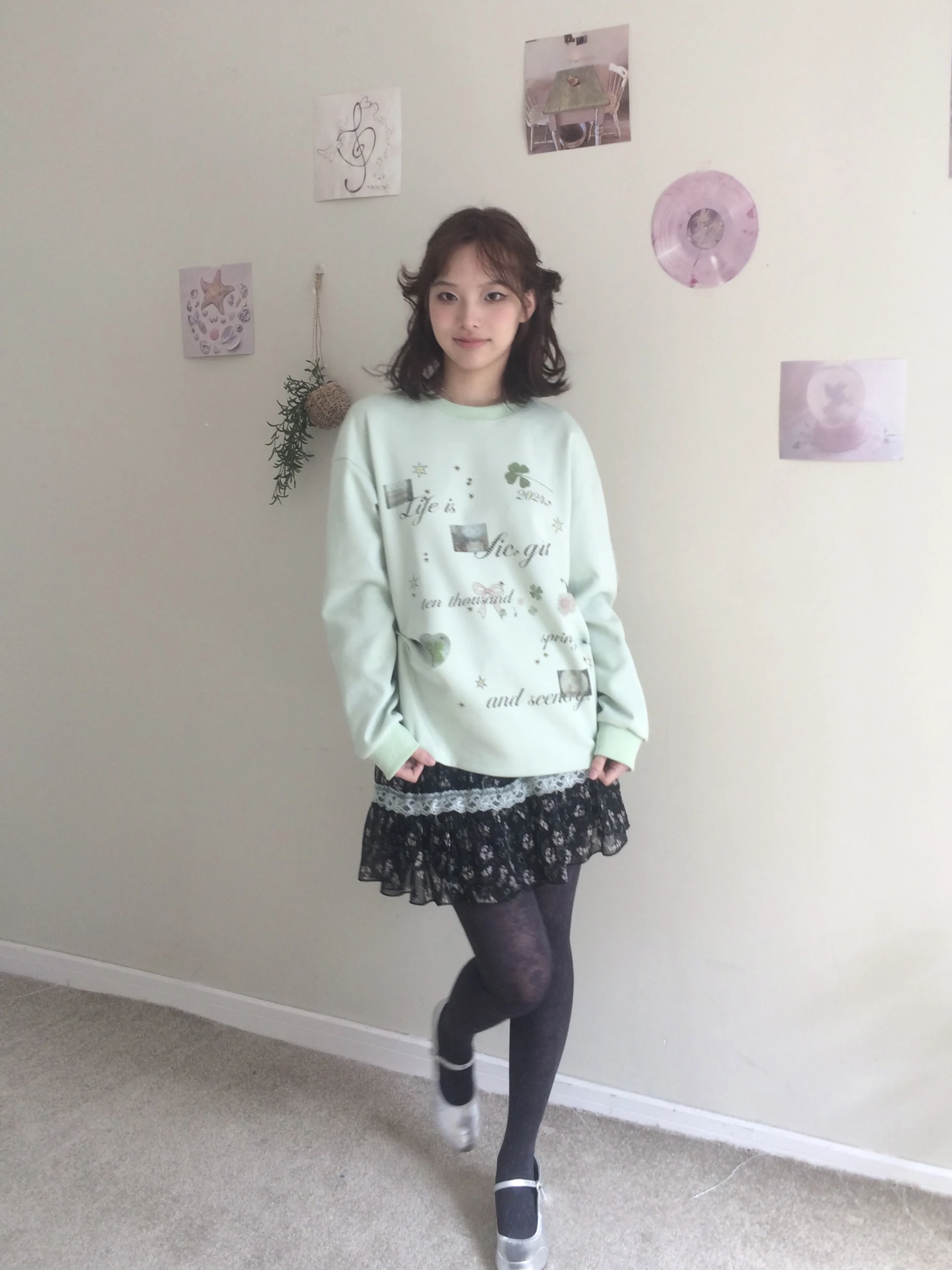 

Милая толстовка с принтом и длинными рукавами, повседневная, для ношения как внутренний или внешний слой, из смесового хлопка и полиэстера, удобная, с круглым вырезом, для повседневной носки.