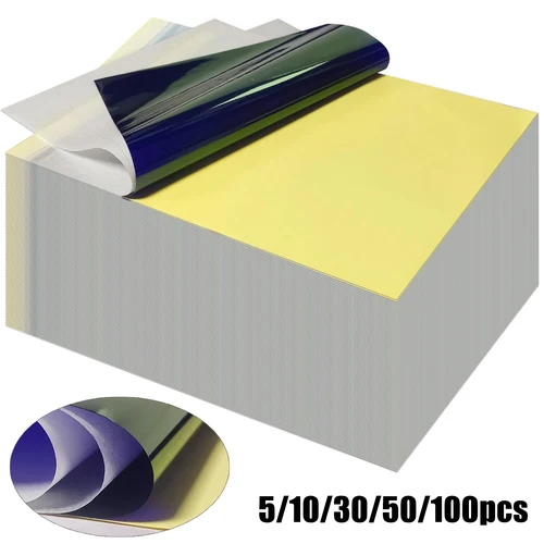 Papel de transferencia de tatuajes, transferencia de tamaño A4, papeles de plantilla de carbono térmico, impresora de tatuajes, fotocopiadora de papel de calco para accesorios de tatuaje