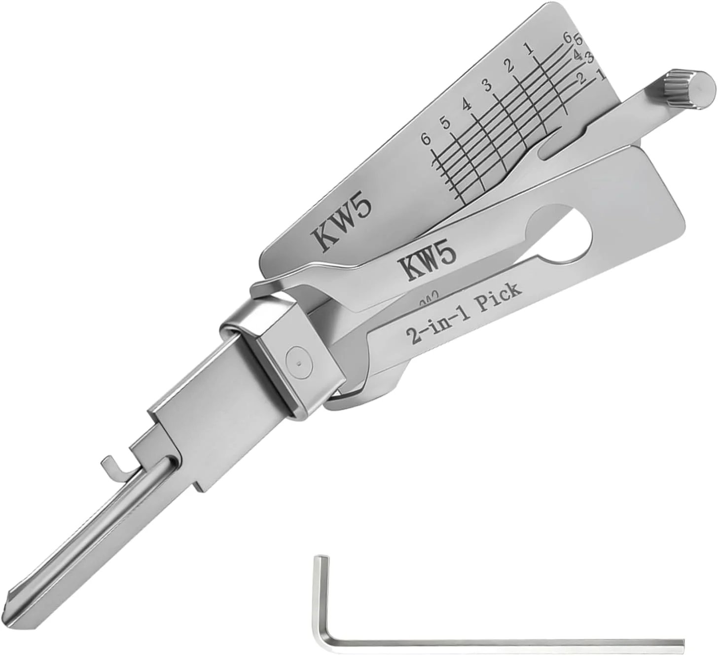 2 in 1 Stainless Steel Master Key Decoder Master Key Decoder for Security Locks Access Doors Various Shapes K1/K5 Lock Picks