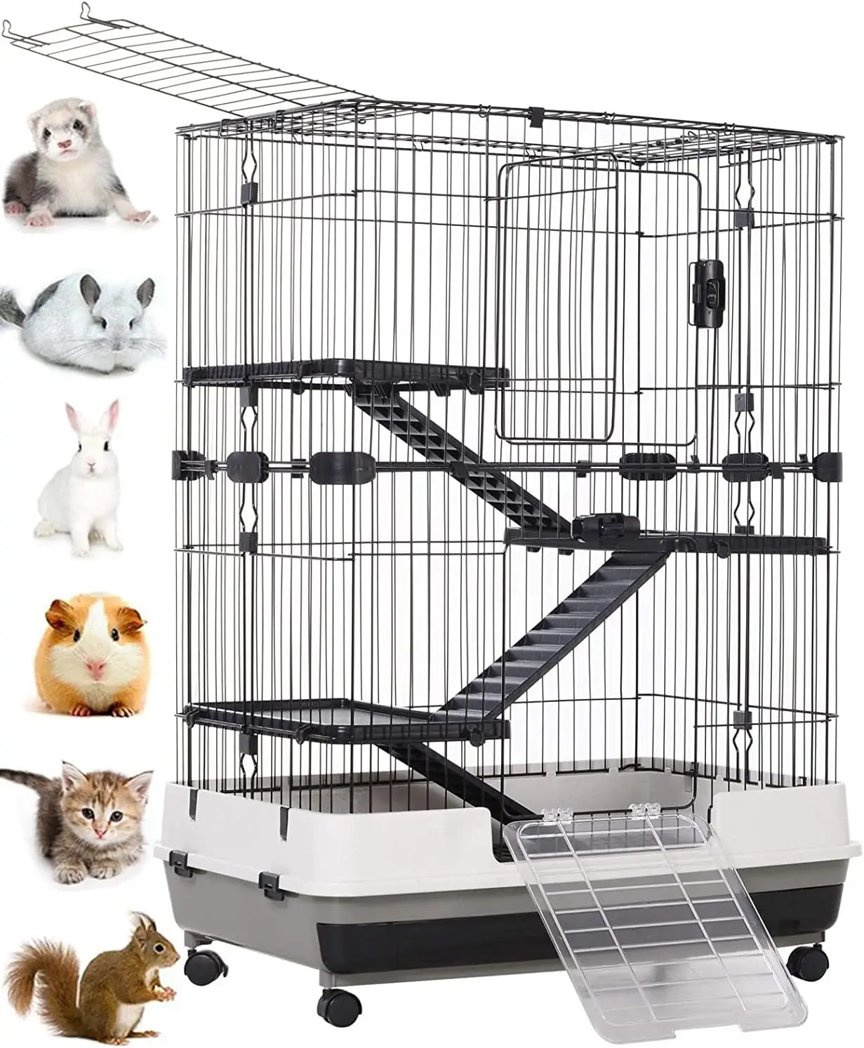 Outdoor Small Animal Pet Habitat Hutch Cage Playpen Guinea Pig Ferret Chinchilla Rabbit Bunny Cat Kitten Solid Platform