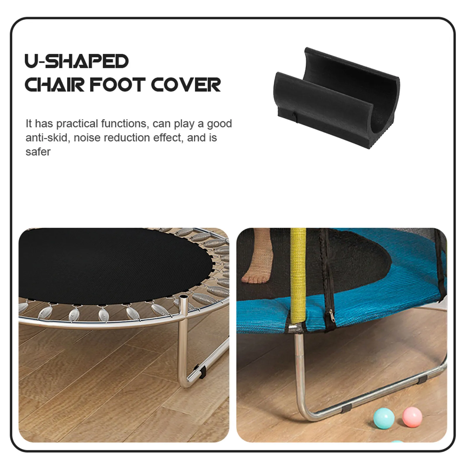 25Pcs U-Shaped Plastic Chair Leg Protectors Furniture Foot Pads Non-Slip Noise Reducing Tube Sleeve Table Chair Caps