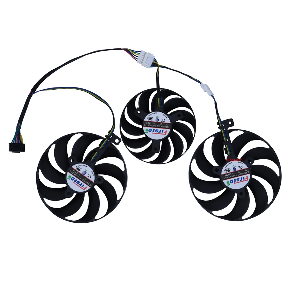 Ventilador enfriador de tarjetas de vídeo, FDC10H12D9-C, para ASUS TUF3 RX 5700 XT OC 8G EVO GAMING,TUF3 RX 5600 XT 5600XT OC 6G EVO GAMING, Juego de 3 uds.